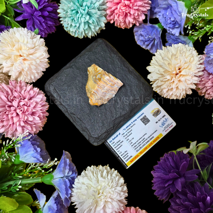Yellow Lace Agate Rough Stone – Natural Raw Crystal for Joy, Confidence & Emotional Balance