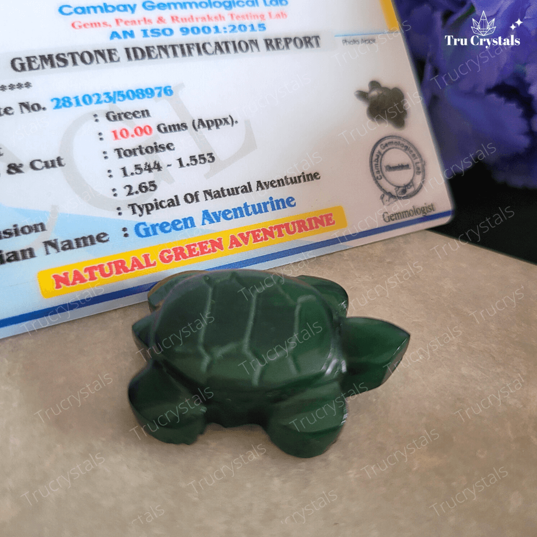 Dark Green Aventurine Mini Turtles