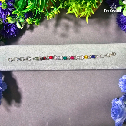 Sterling Silver 9 Graha Bracelet – Harness the Cosmic Balance (Certified)