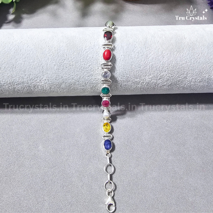 Sterling Silver 9 Graha Bracelet – Harness the Cosmic Balance (Certified)