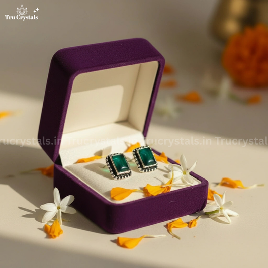 Jade Silver Earrings – 925 Sterling Silver Elegance