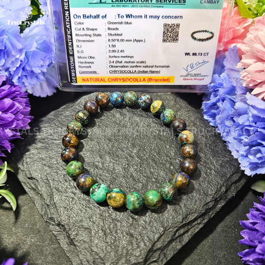 Natural Chrysocolla Bracelet For Expression & Inner Calm