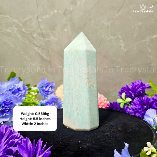 Amazonite Healing Tower – Crystal for Health, Calm & Emotional Balance