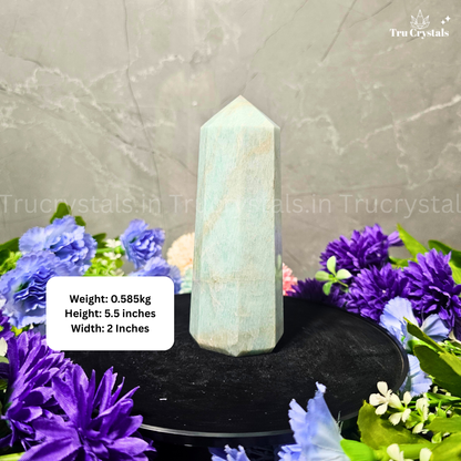 Amazonite Crystal Tower – Health, Calm & Emotional Wellness