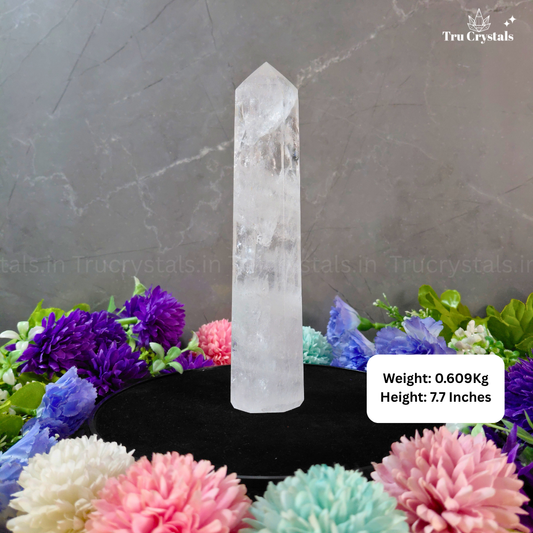 Clear Quartz Jumbo Tower – Master Amplifier of Energy & Clarity - 0.609Kgs