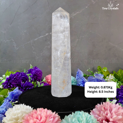 Clear Quartz Jumbo Tower – For Amplification, Healing & Positive Energy- 0.873 Kgs