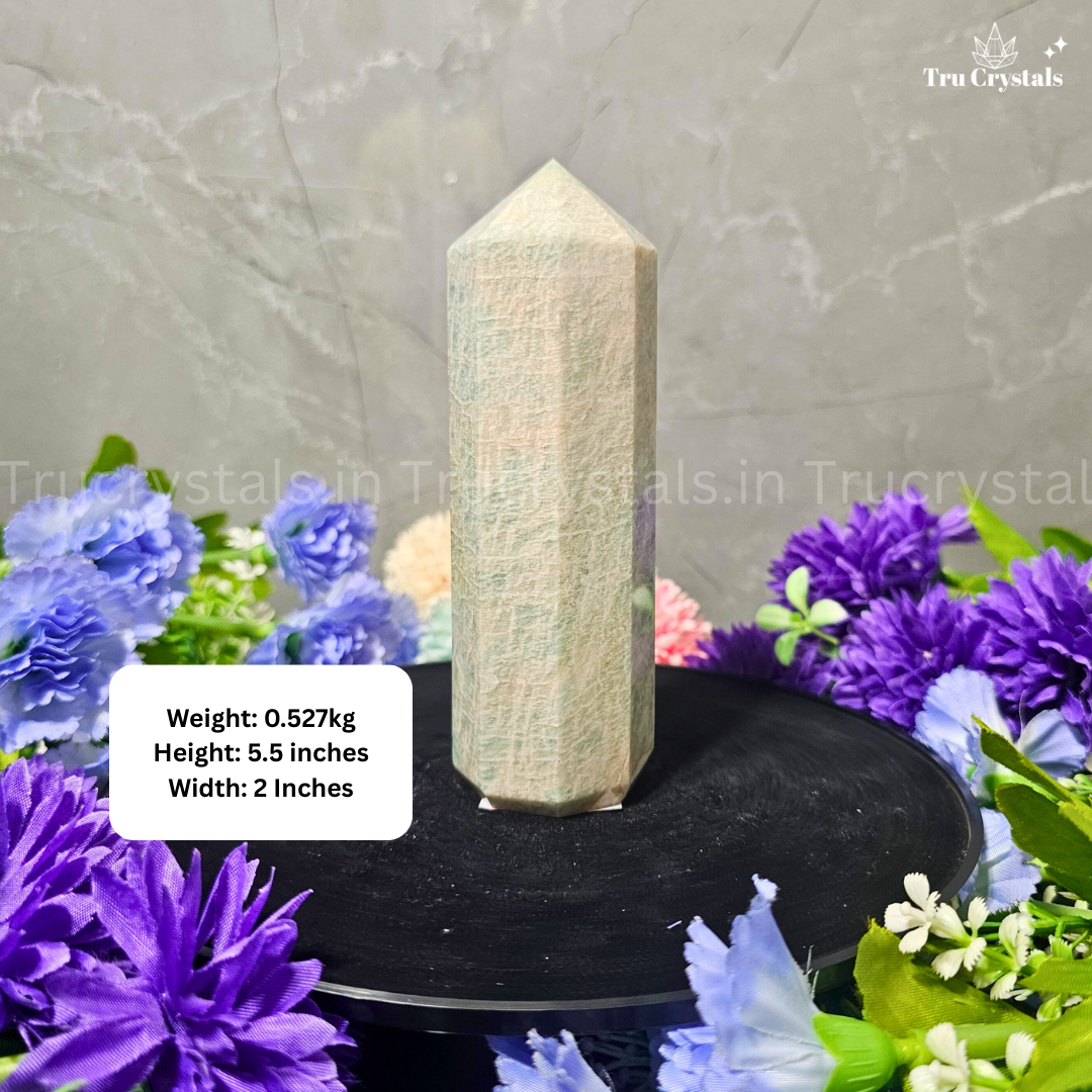 Amazonite Tower – Crystal for Health, Calm & Mind–Body Balance