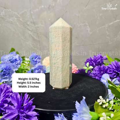 Amazonite Tower – Crystal for Health, Calm & Mind–Body Balance