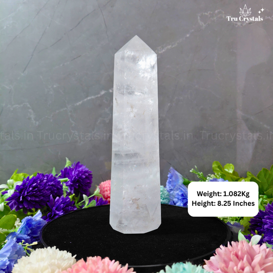 Clear Quartz Jumbo Tower – Crystal of Clarity, Energy & Amplified Intentions- 1.082Kgs