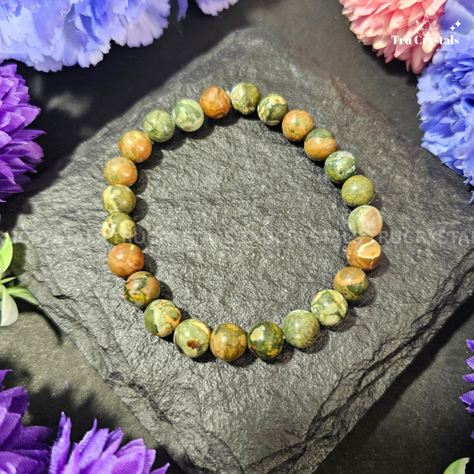 Natural Ocean Jasper Bracelet For Emotional Well being (Certified)