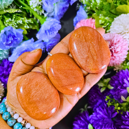 Red Jasper Palm Stone For Strength, Stability & Nurturing Grounding