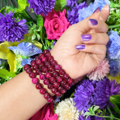 Natural Pink Ruby Bracelet (Certified)