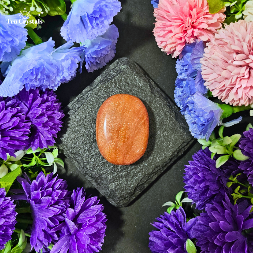 Red Jasper Palm Stone For Strength, Stability & Nurturing Grounding
