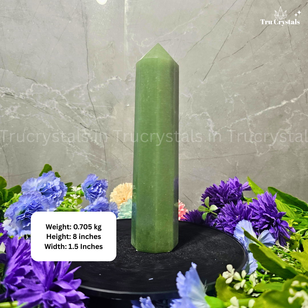 Green Aventurine Tower – Stone of Luck, Growth & Heart Healing