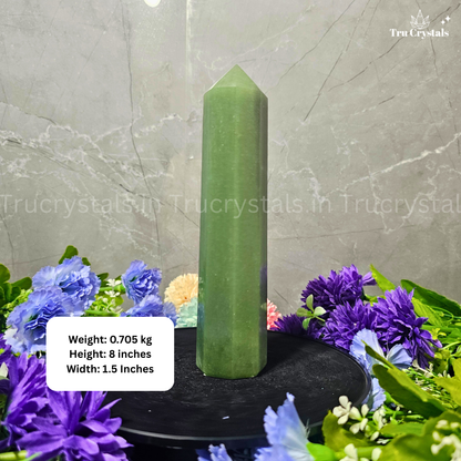 Green Aventurine Tower – Stone of Luck, Growth & Heart Healing