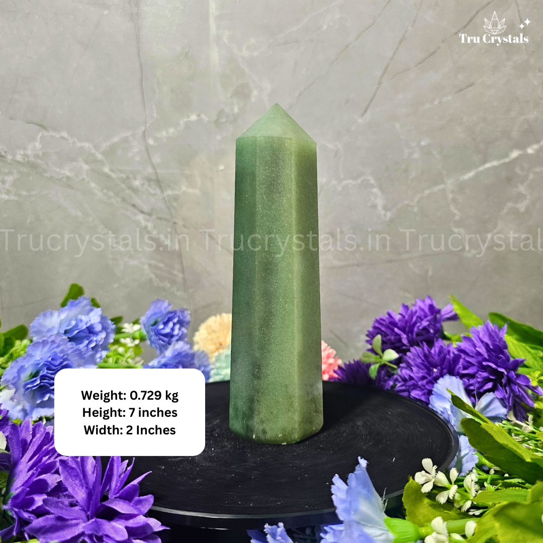 Green Aventurine Crystal Tower – Abundance, Calm & Positive Growth