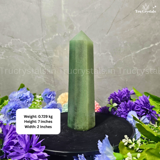 Green Aventurine Crystal Tower – Abundance, Calm & Positive Growth