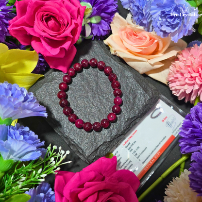 Natural Pink Ruby Bracelet (Certified)