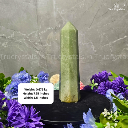 Green Aventurine Healing Tower – Luck, Balance & Abundance Energy
