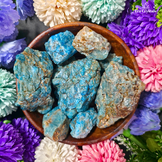 Blue Apatite Rough Stone – Natural Raw Crystal for Motivation, Clarity & Manifestation