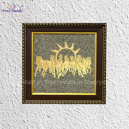 7 Horses with Sun Pyrite Dust frame