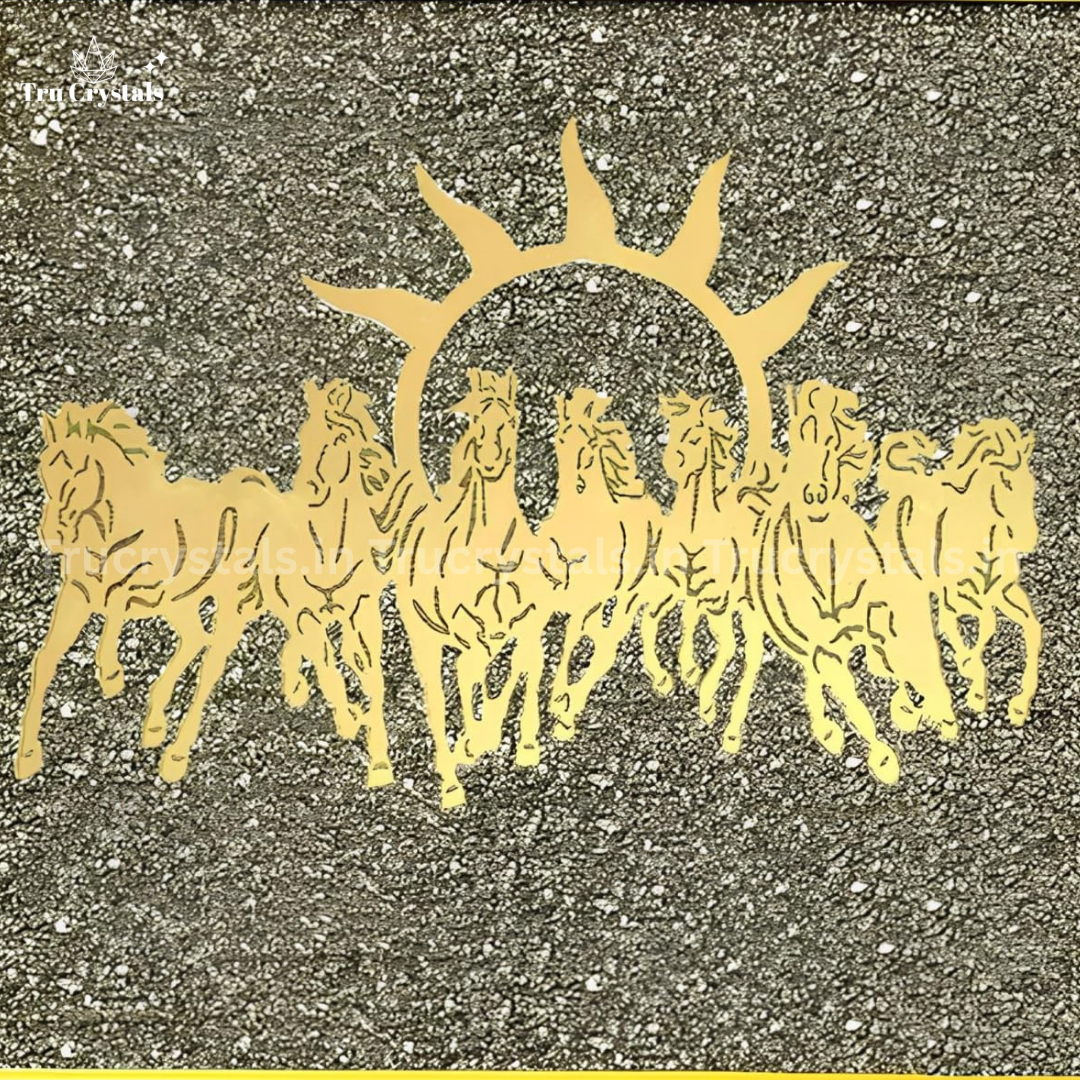 7 Horses with Sun Pyrite Dust frame