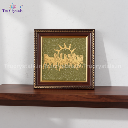 7 Horses with Sun Pyrite Dust frame