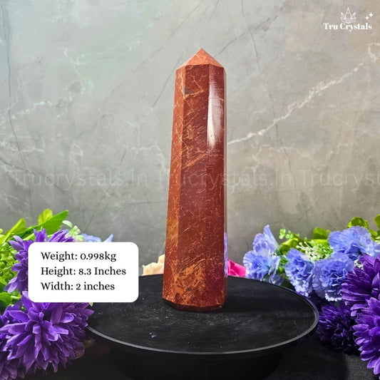 Red Jasper Tower – Natural Crystal for Grounding, Courage & Protective Energy
