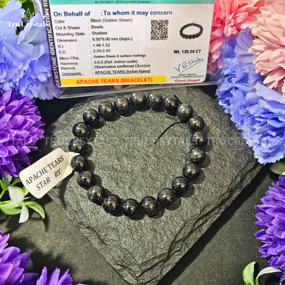 Apache Tears Bracelet For Grief Healing