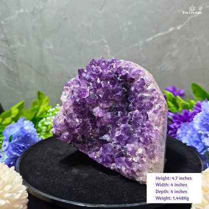 Brazilian Amethyst Geode, 1.448 kg | Pure Energy & Inner Peace | ANAGHA