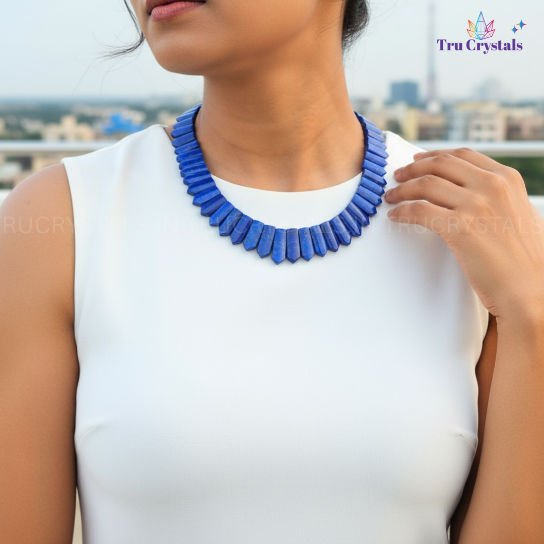 Bohemian Lapis Lazuli Necklace – Speak Your Truth with Style