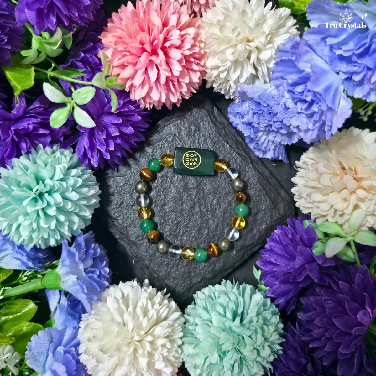 Abundance Dhan Yog Bracelet with Zibu Coin Charm — Prosperity, Confidence and Opportunity | TruCrystals
