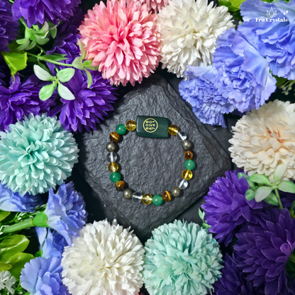 Abundance Dhan Yog Bracelet with Zibu Coin Charm — Prosperity, Confidence and Opportunity | TruCrystals