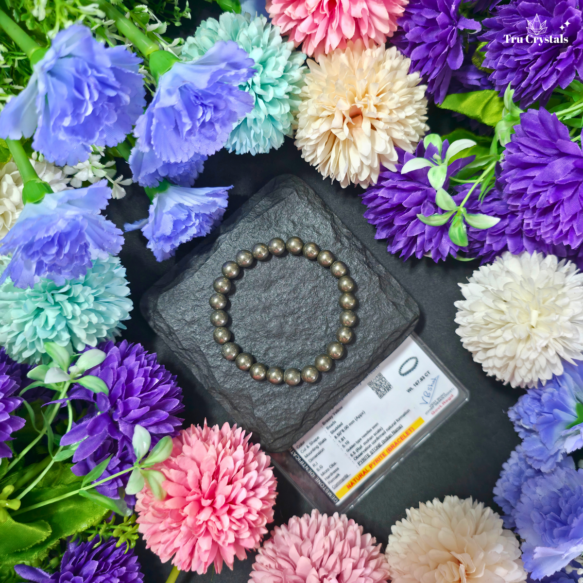 Pyrite Bracelet — Vitality, Confidence and Prosperity | Solar Plexus Chakra | TruCrystals