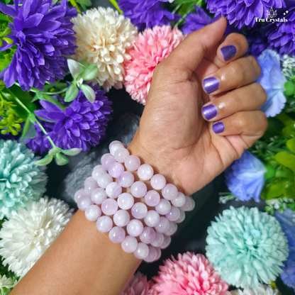 Kunzite Bracelet — Emotional Renewal, Love and Heart Healing - Certificate