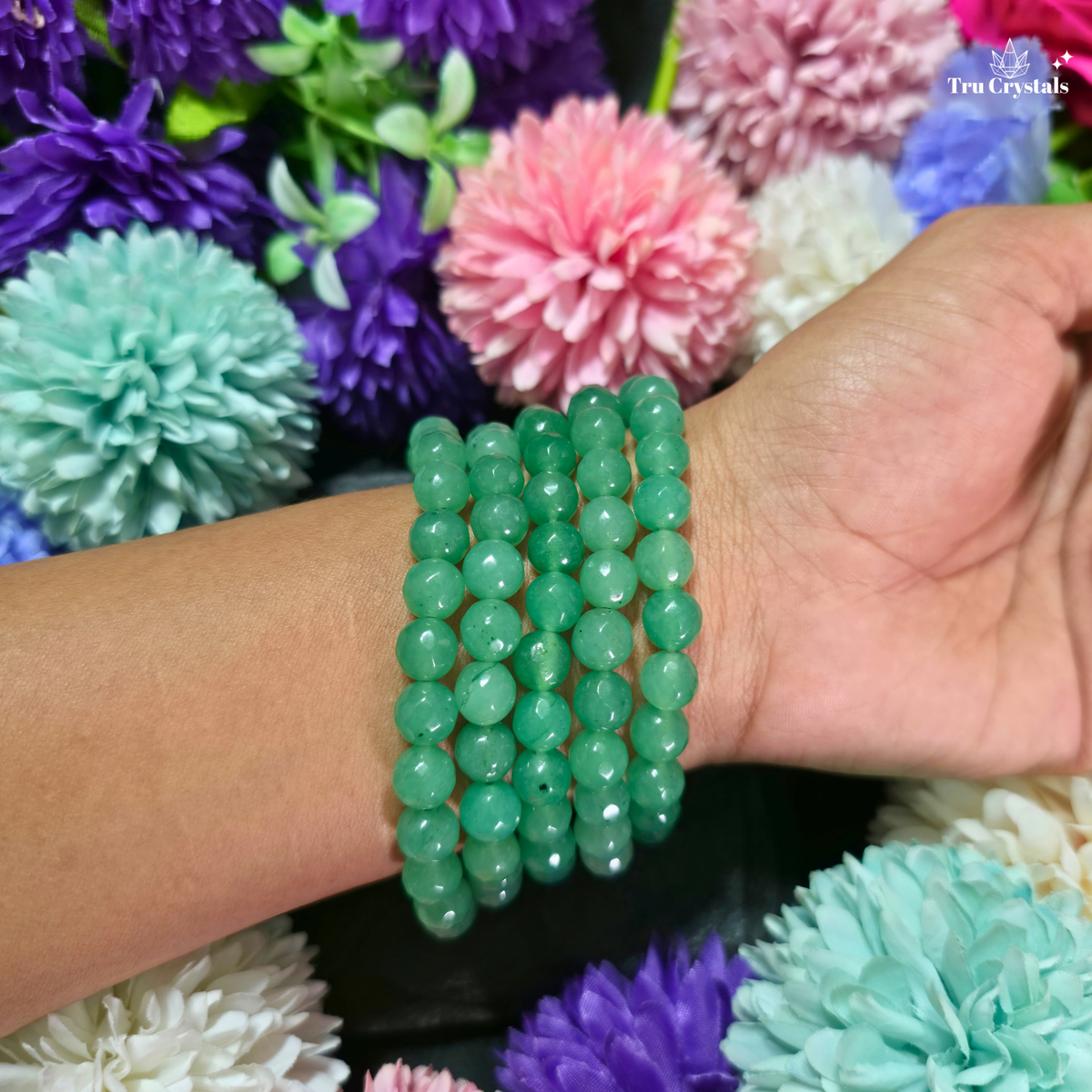 Faceted Green Aventurine Bracelet — Luck, Opportunity & Prosperity