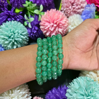 Faceted Green Aventurine Bracelet — Luck, Opportunity & Prosperity