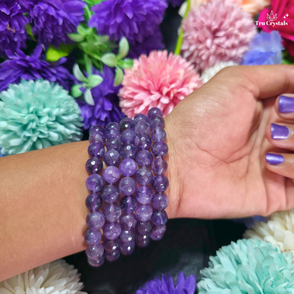 Faceted Amethyst Bracelet — Calmness, Intuition & Spiritual Awareness