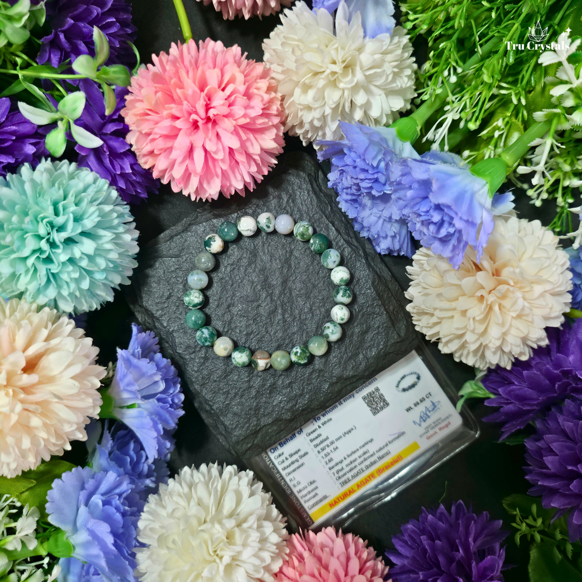 Tree Agate Bracelet — Grounding, Stability & Positive Growth
