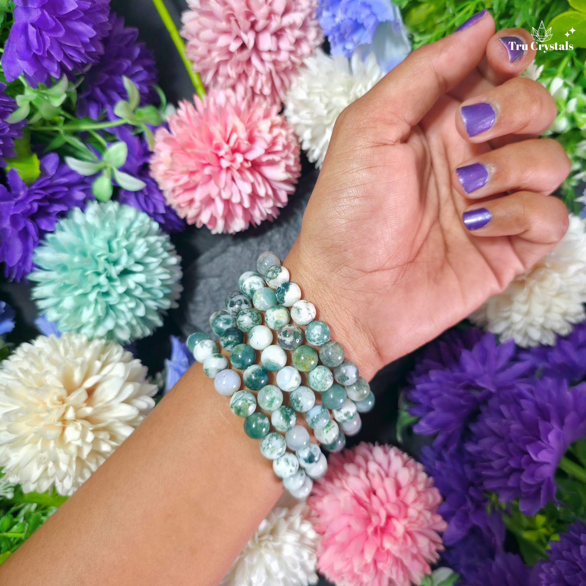 Tree Agate Bracelet — Grounding, Stability & Positive Growth