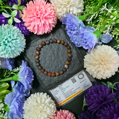 Natural Pietersite Bracelet with Certificate — Courage, Clarity & Transformation