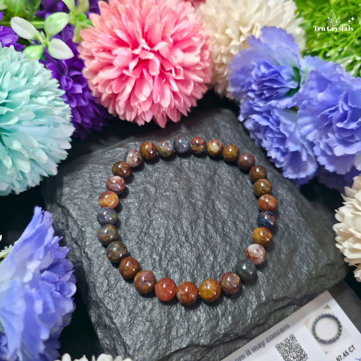 Natural Pietersite Bracelet with Certificate — Courage, Clarity & Transformation