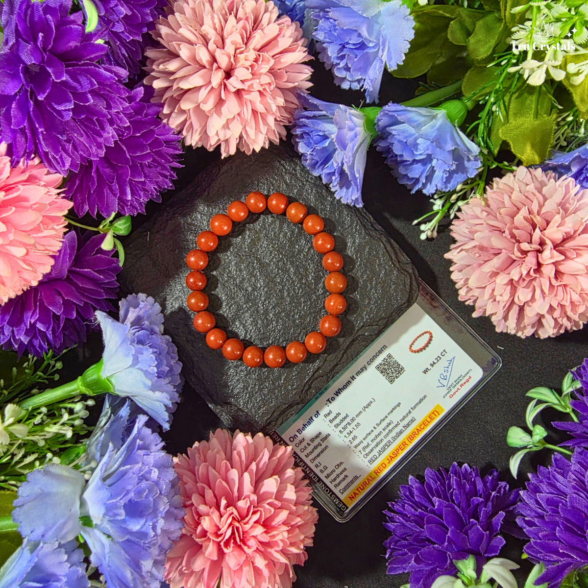 Red Jasper Bracelet — Patience, Grounding and Inner Strength | Root Chakra | TruCrystals