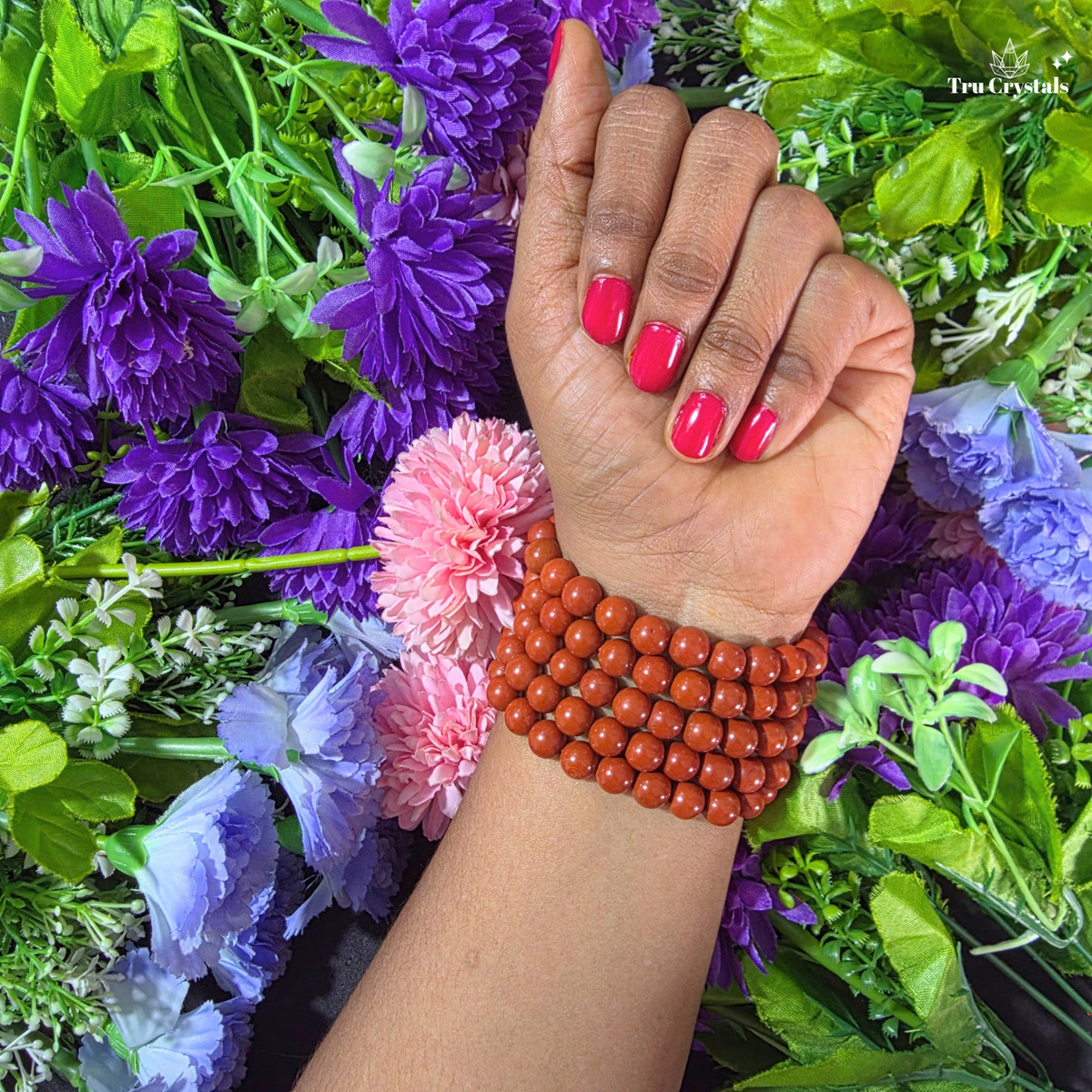 Red Jasper Bracelet — Patience, Grounding and Inner Strength | Root Chakra | TruCrystals