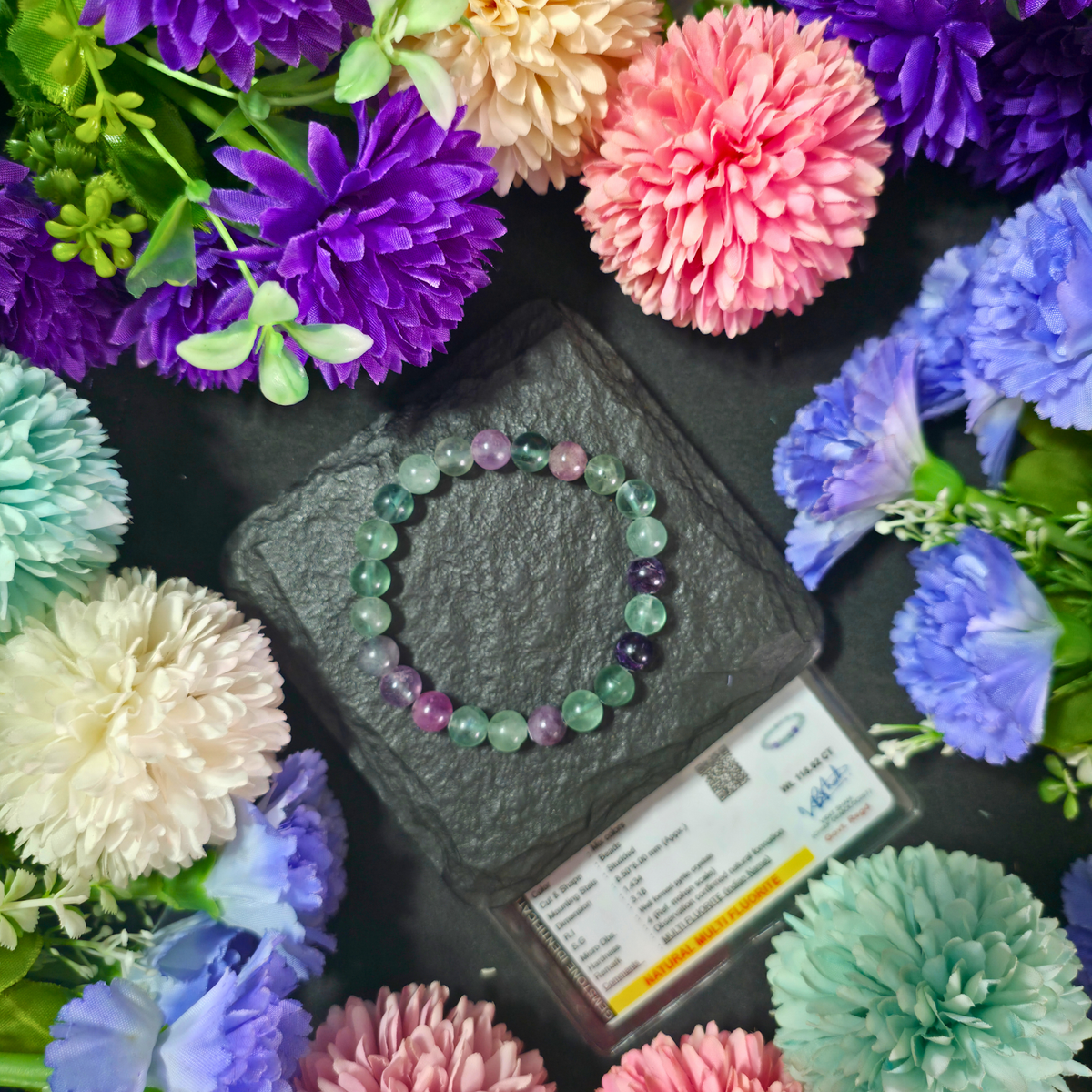 Multi Fluorite Bracelet — Focus, Mental Clarity and Spiritual Harmony