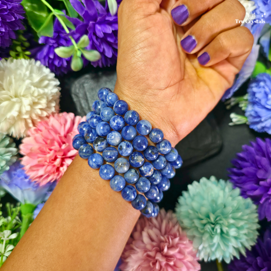 Sodalite Bracelet — Spiritual Growth, Intuition and Calm Communication | Third Eye & Throat Chakras | TruCrystals