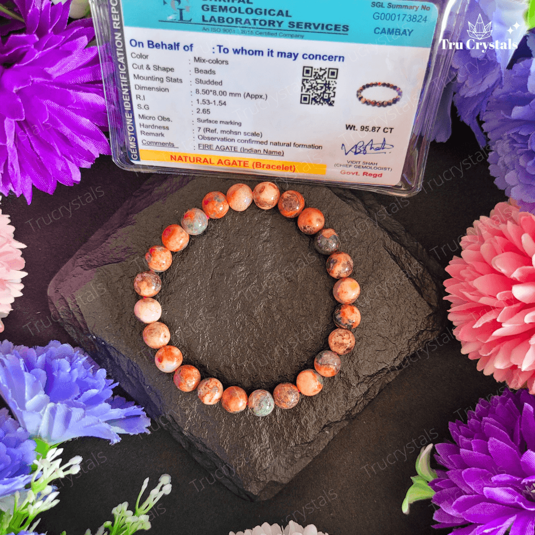 Fire agate Bracelet to improve self confidence