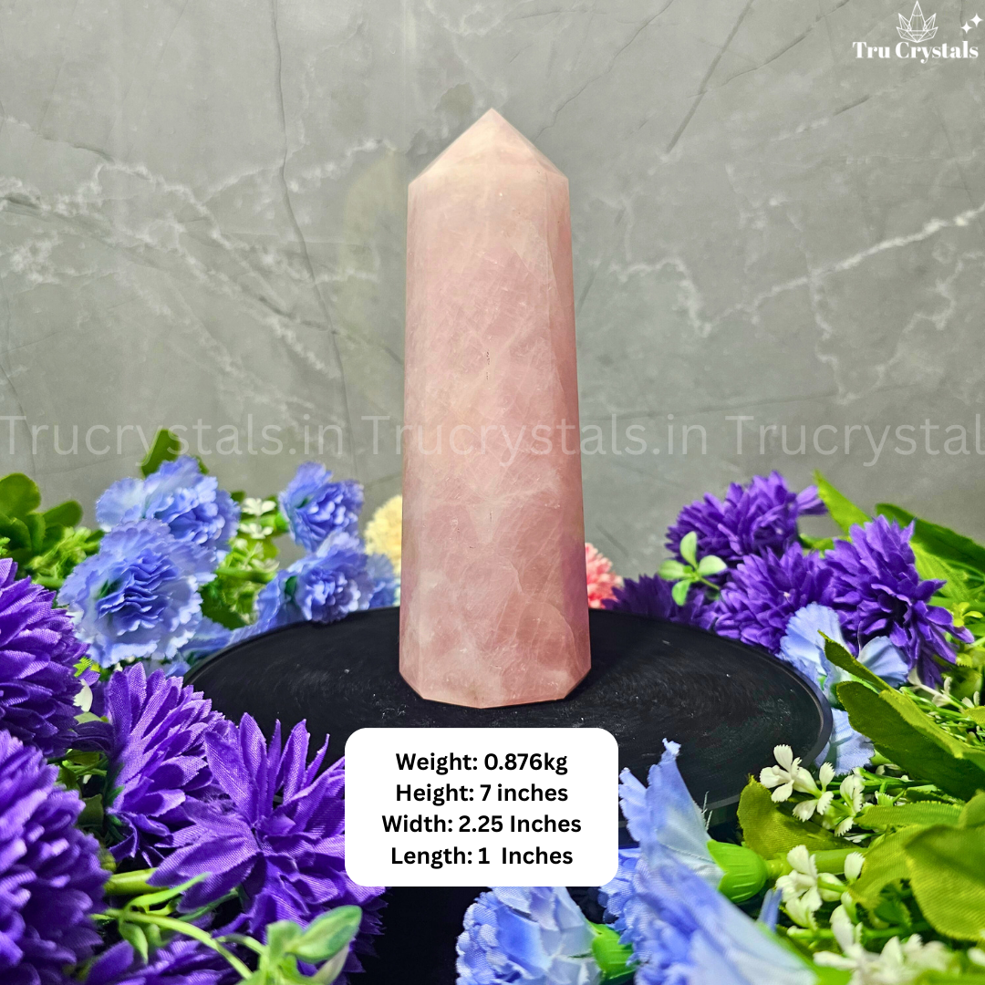 Rose Quartz Jumbo Tower(0.876 kgs)