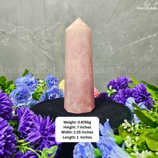 Rose Quartz Jumbo Tower(0.876 kgs)