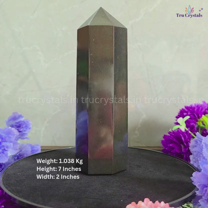 Jumbo Black Obsidian Tower|Protection & Grounding| Bhadra (1.038Kgs)